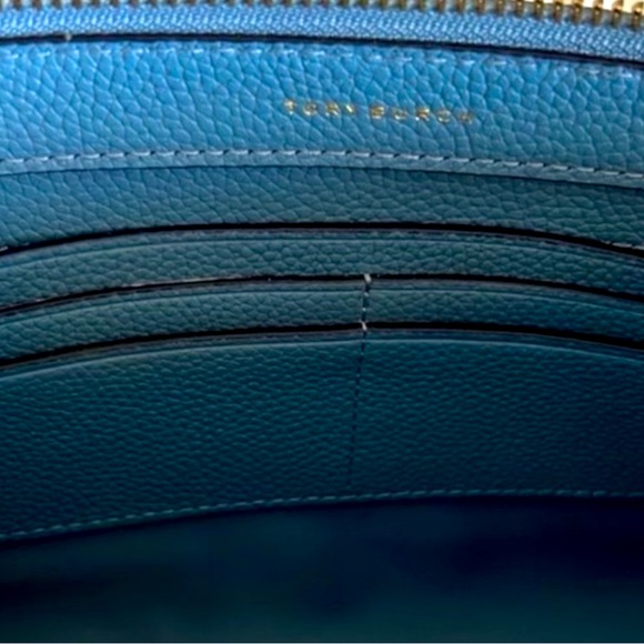 NWOT Tory Burch Mini Leather Everly Crossbody Yonder Blue - Picture 13 of 14